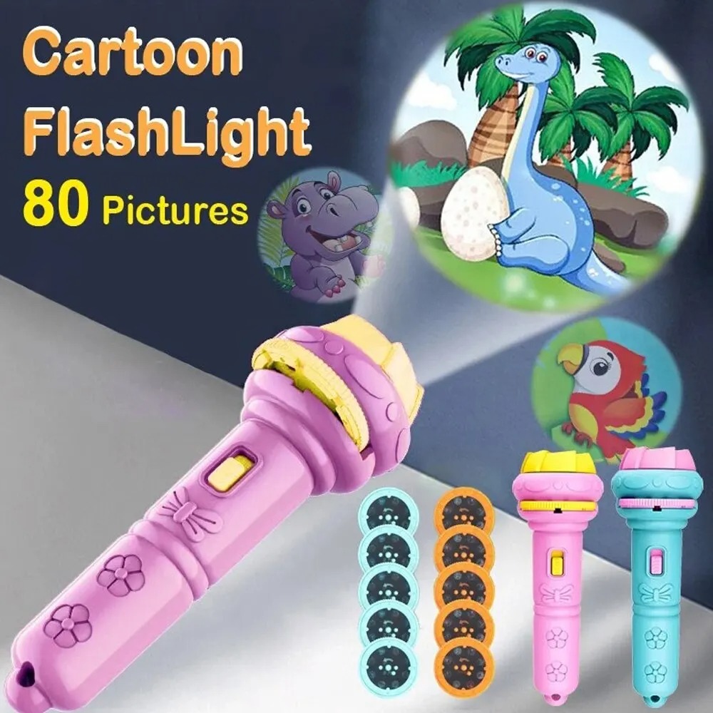 Drawing Projector Kids - Kinderprojector Zaklamp 10 Kaarten 80 Patronen