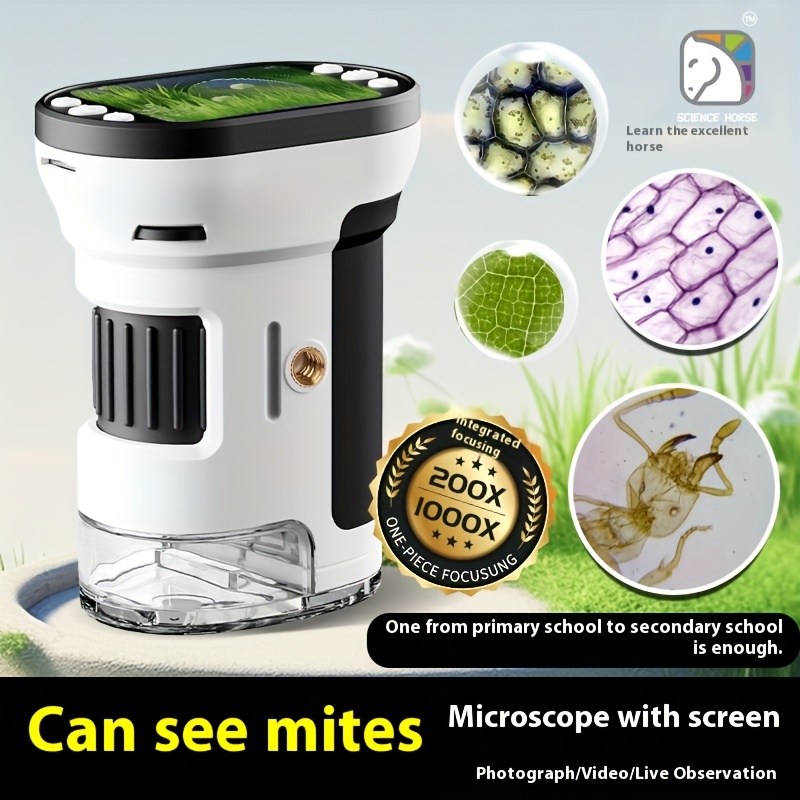 Kids Educational Videos - Kindermicroscoop Biologische Kit 1000x Vergroting 200