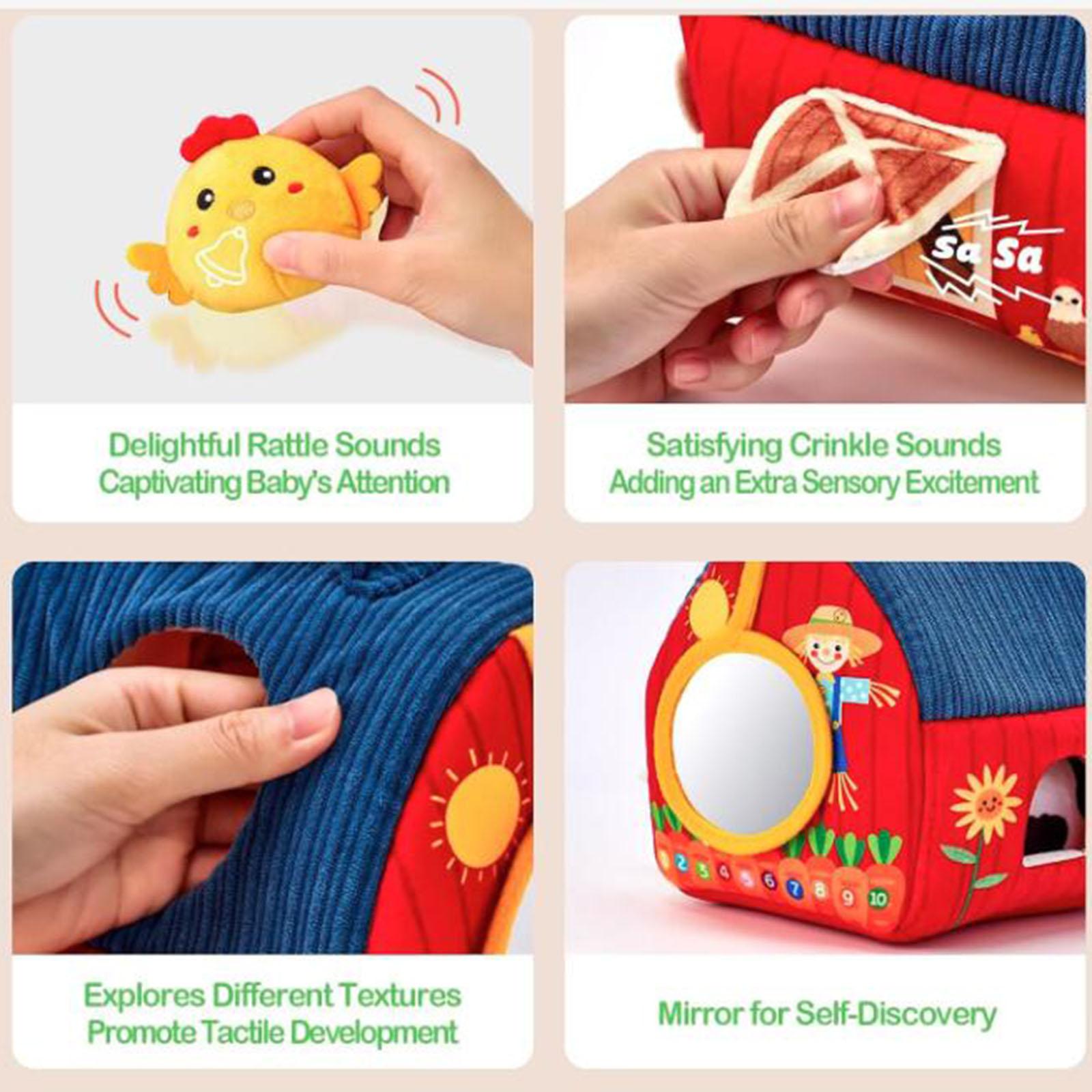 Kids Education Learn Tv - Pluche boerderijdieren cadeaus Kerstmis zachte paasmandvullers