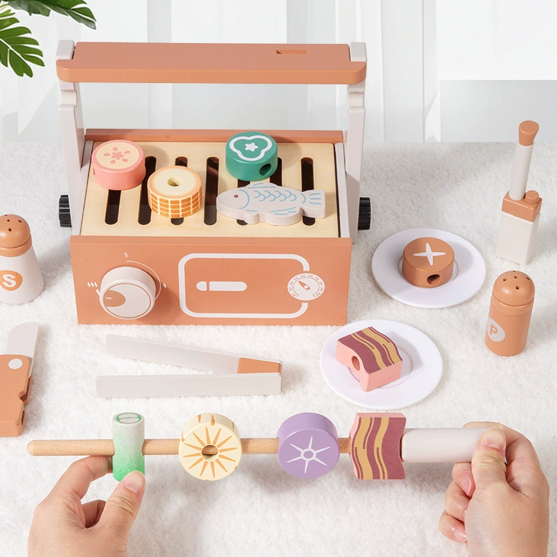 Houten speelgoed BBQ grillset  - Kids Without Education recensie en prijs
