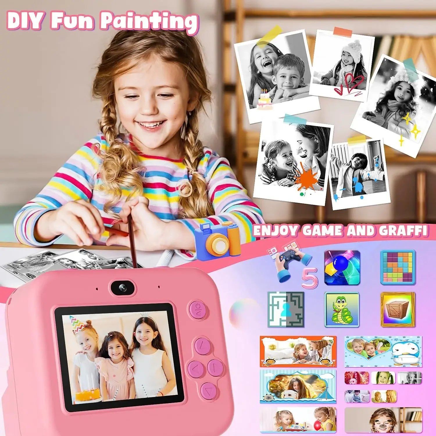 Digitale Kindercamera, Instant - Kids Educational Videos recensie en prijs